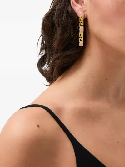 Versace Greca Earrings In Gold