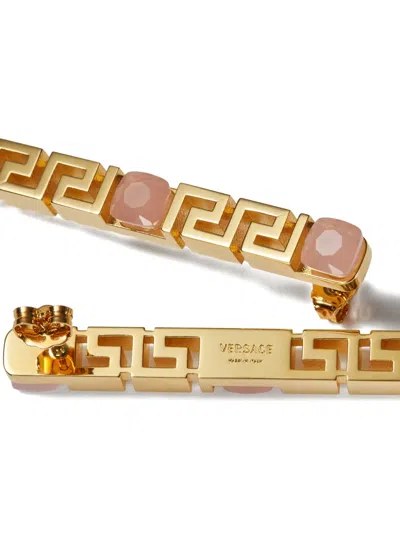 Versace Greca Earrings In Gold