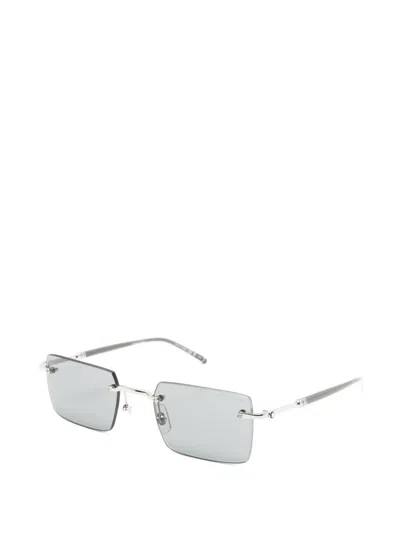 Montblanc Rimless Rectangle-frame Sunglasses In Pink