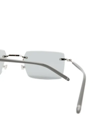 Montblanc Rimless Rectangle-frame Sunglasses In Pink