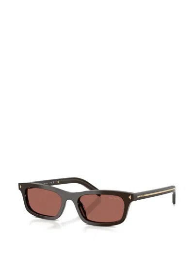 Prada Rectangle-frame Sunglasses In Transparent