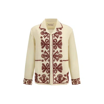 Baziszt Cream Hemp Pattern Shirt In Neutral