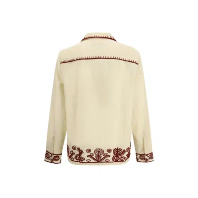 Baziszt Cream Hemp Pattern Shirt In Neutral