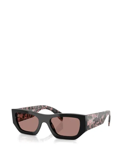 Prada Light Brown Rectangular Ladies Sunglasses Pr A01s 13p60b 53 In Gray