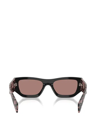 Prada Light Brown Rectangular Ladies Sunglasses Pr A01s 13p60b 53 In Gray