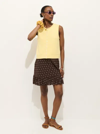 Alex Mill Taylor Cotton Sweater Vest Double Cream In Yellow