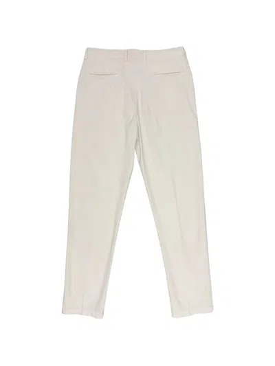 Boglioli Herringbone-pattern Cotton Trousers In Gray
