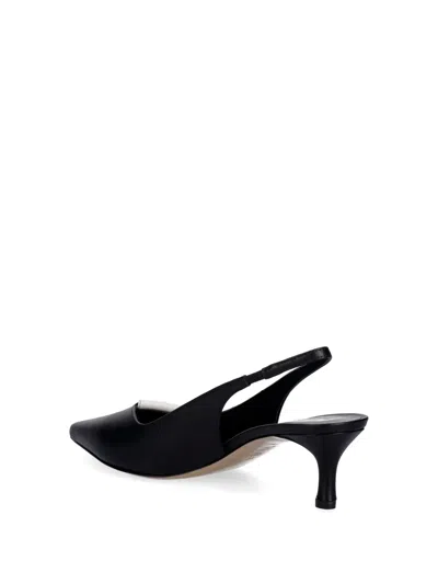 Pollini Contrast-panel Slingback Pumps In Black