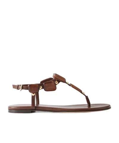 Gianvito Rossi Embellished Leather Sandals In Animal Print