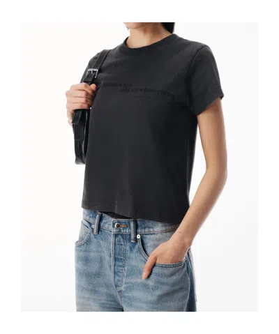 Alexander Wang Tight-fitting T-shirt In Black