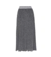 MISSONI Knitted metallic wool-blend skirt