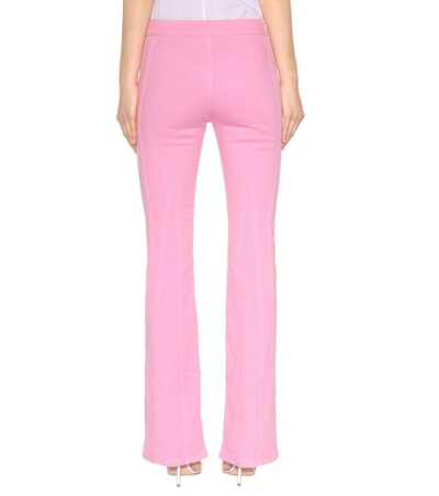 Shop Givenchy Corduroy Cotton Trousers In Lright Piek