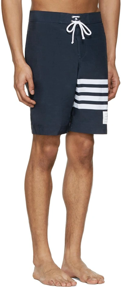 Shop Thom Browne Navy Board Shorts