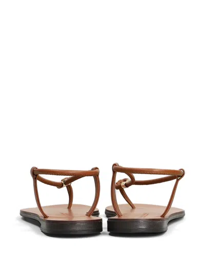 Nicolas Lainas Leather Flat Sandals In Multi