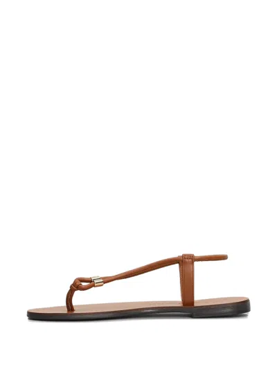 Nicolas Lainas Leather Flat Sandals In Multi