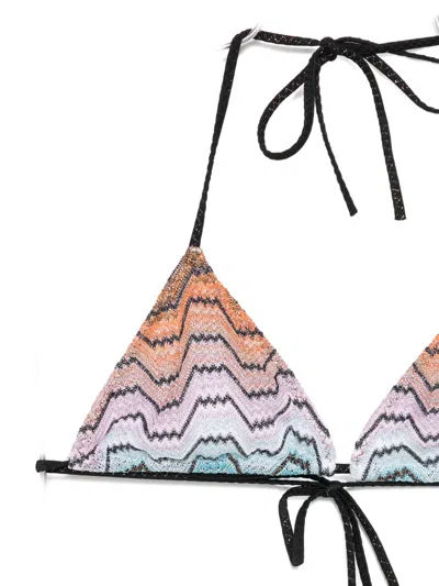 Missoni Zigzag-knit Triangle Bikini In Multi