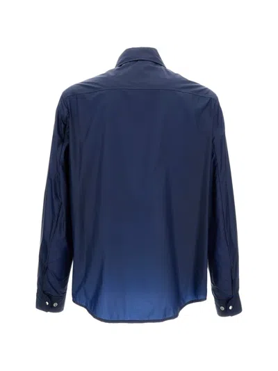 Moncler Logo-patch Overshirt In Blue
