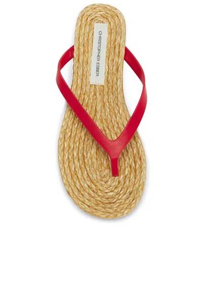 Christopher Esber Palma Flip Flop In Red