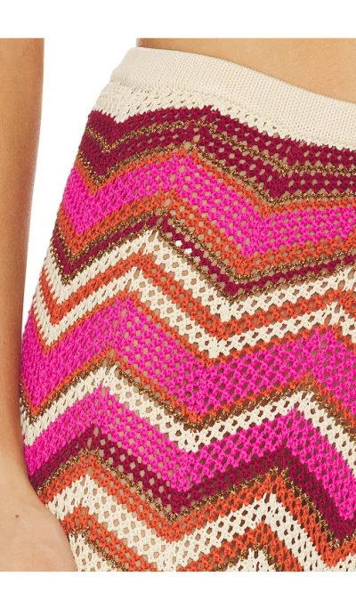 Devon Windsor Mens Cierra Chevron-stripe Knitted Trousers Berry In Multi