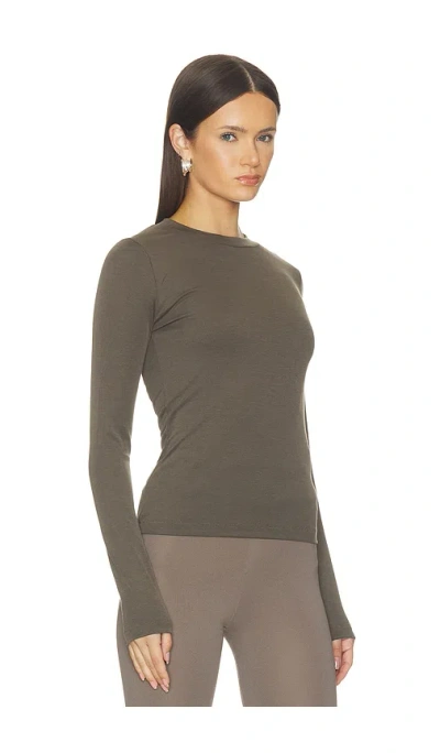 Essentials Fitted Longsleeve Tee In Gray