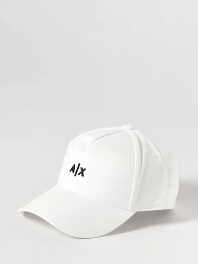 Armani Exchange Visor Cap With Logo In White