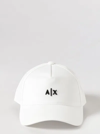 Armani Exchange Visor Cap With Logo In White