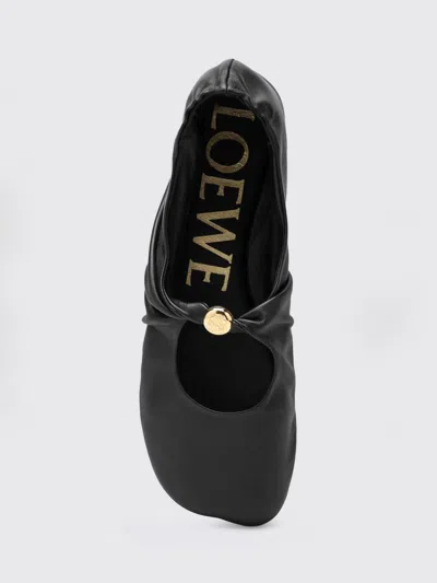 Loewe Nappa Pebble Ballet Flats In Black