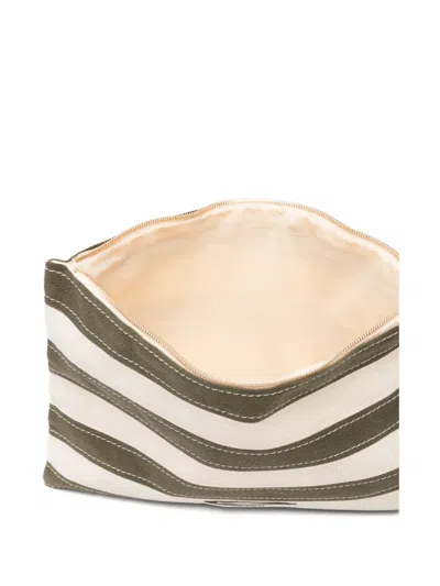 Odeeh Striped Canvas Clutch Bag In Multi