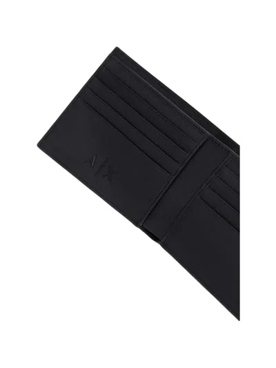 Armani Exchange Logo-debossed Wallet In Black