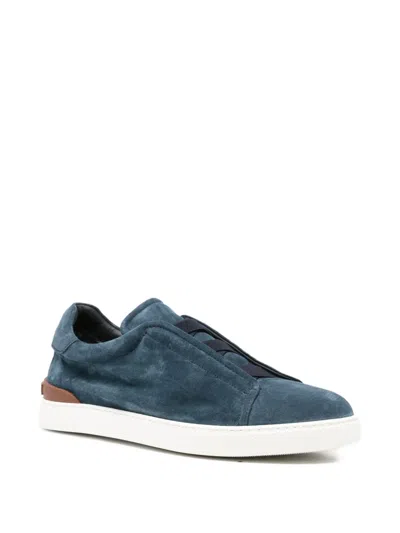 John Harrison Panelled Suede Sneakers In Multi