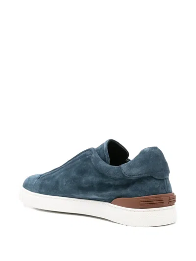 John Harrison Panelled Suede Sneakers In Multi