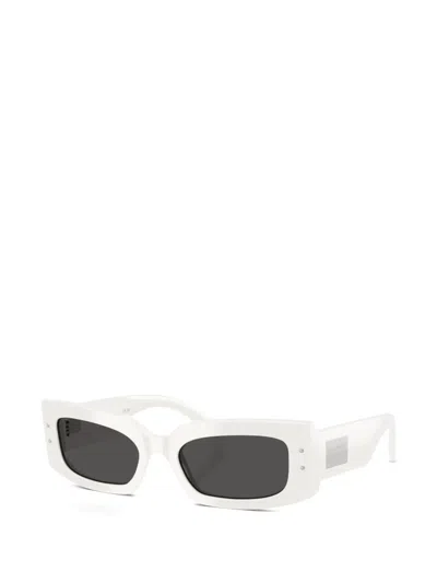 Dolce & Gabbana Rectangle-frame Sunglasses In White