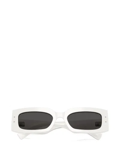 Dolce & Gabbana Rectangle-frame Sunglasses In White