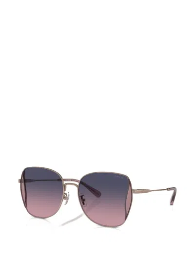 Coach Gradient Geometric-frame Sunglasses In Pink