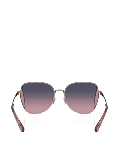 Coach Gradient Geometric-frame Sunglasses In Pink