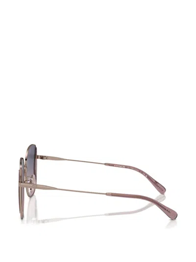 Coach Gradient Geometric-frame Sunglasses In Pink