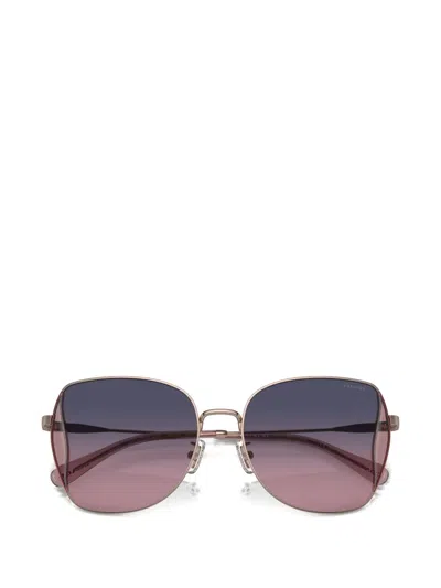 Coach Gradient Geometric-frame Sunglasses In Pink