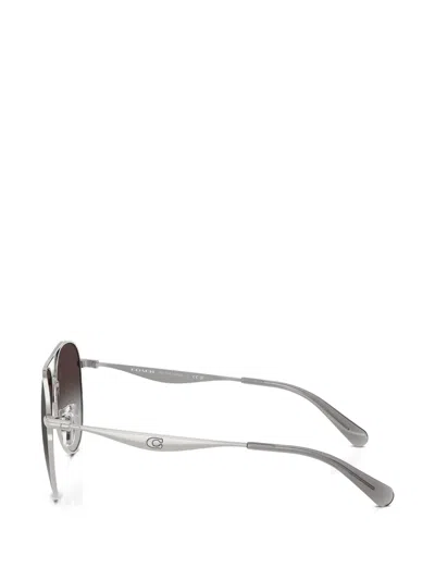 Coach Pilot-frame Sunglasses In Silver