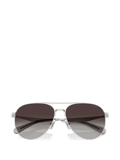 Coach Pilot-frame Sunglasses In Silver