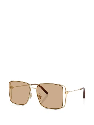 Coach Square-frame Sunglasses In Gold