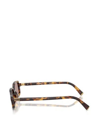 Miu Miu 51mm Rectangular Sunglasses In Brown