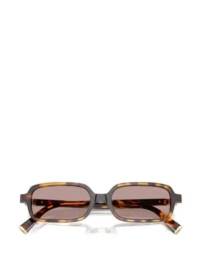 Miu Miu 51mm Rectangular Sunglasses In Brown