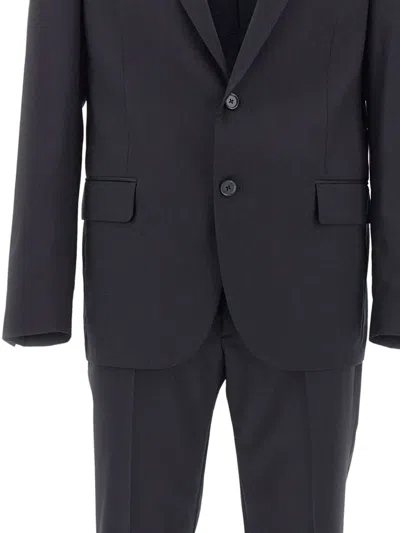 Marchesani Single-breasted Wool Suit In Black
