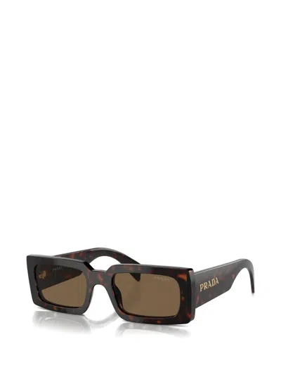 Prada Rectangle-frame Sunglasses In Black