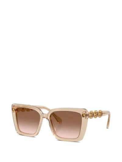Swarovski Crystal-embellished Square-frame Sunglasses In Pattern