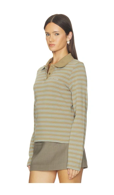 Samsoe & Samsoe Sadonell Long Sleeve Polo In Multi