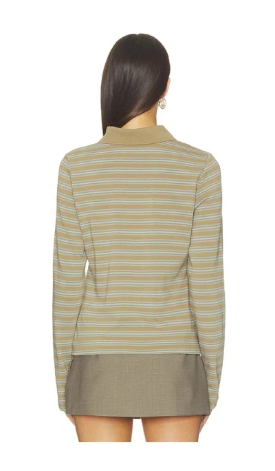 Samsoe & Samsoe Sadonell Long Sleeve Polo In Multi