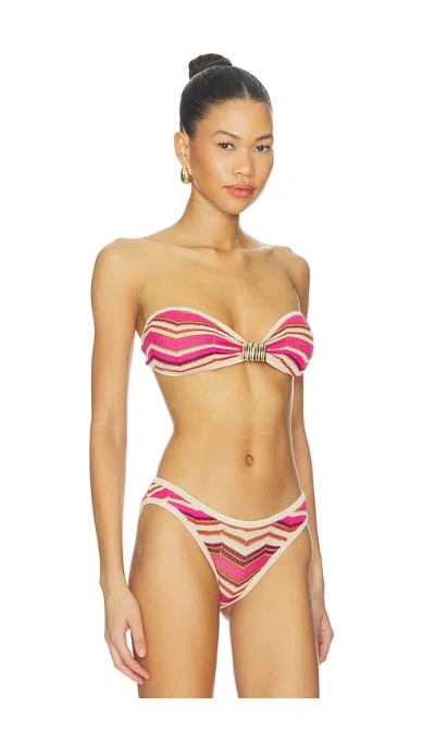 Devon Windsor Samira Bikini Top In Brown