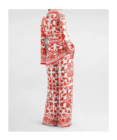 Dolce & Gabbana Drawstring Casual Pants In Pattern