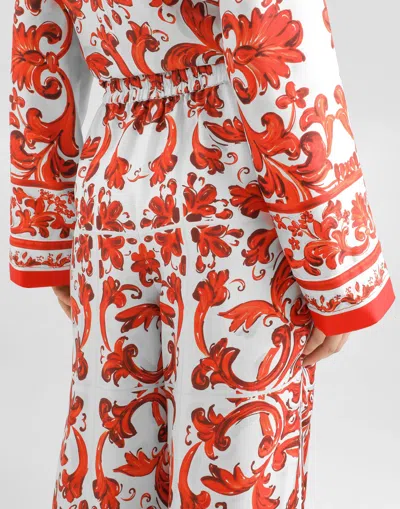 Dolce & Gabbana Drawstring Casual Pants In Pattern